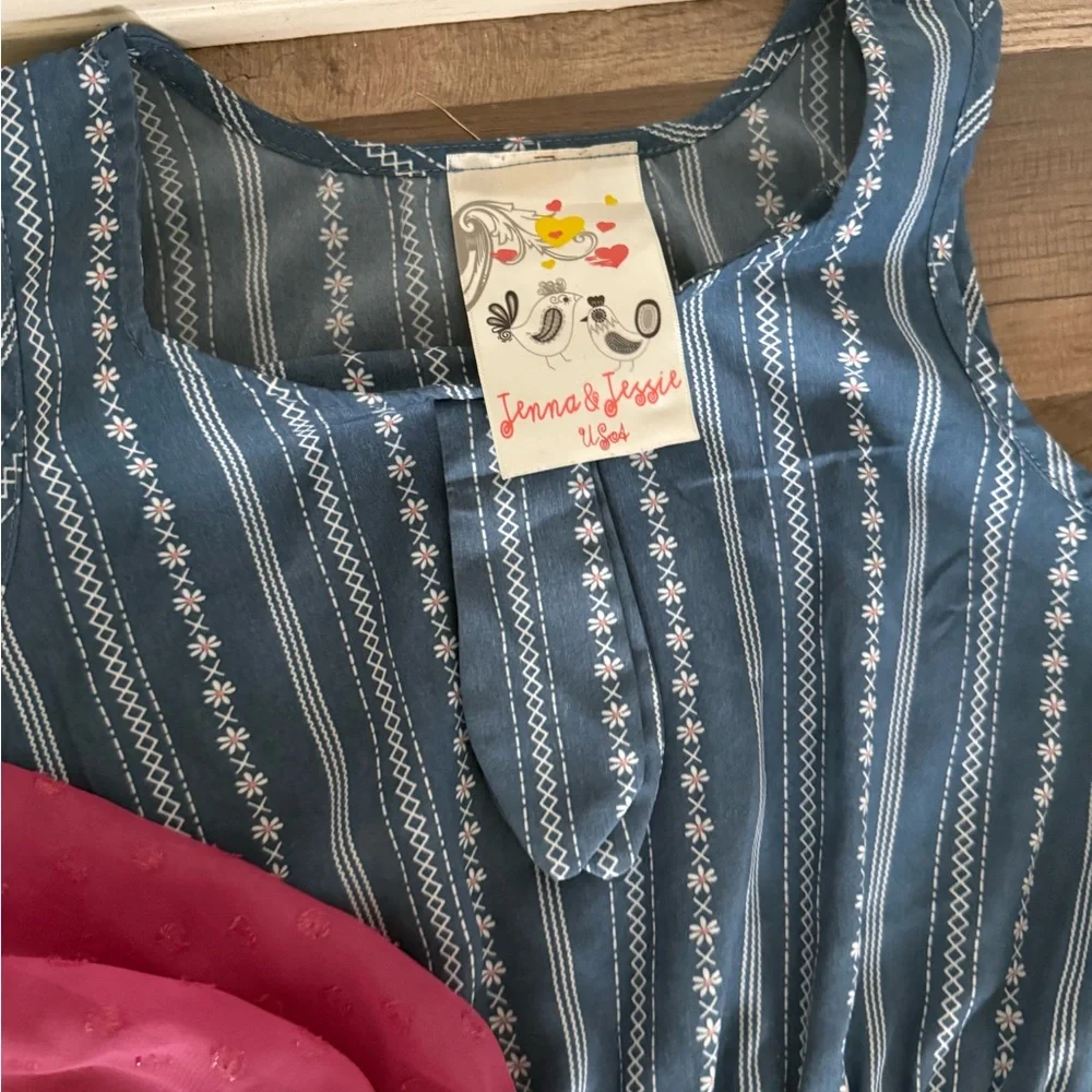 Stylish Pink and Blue Kids Dresses